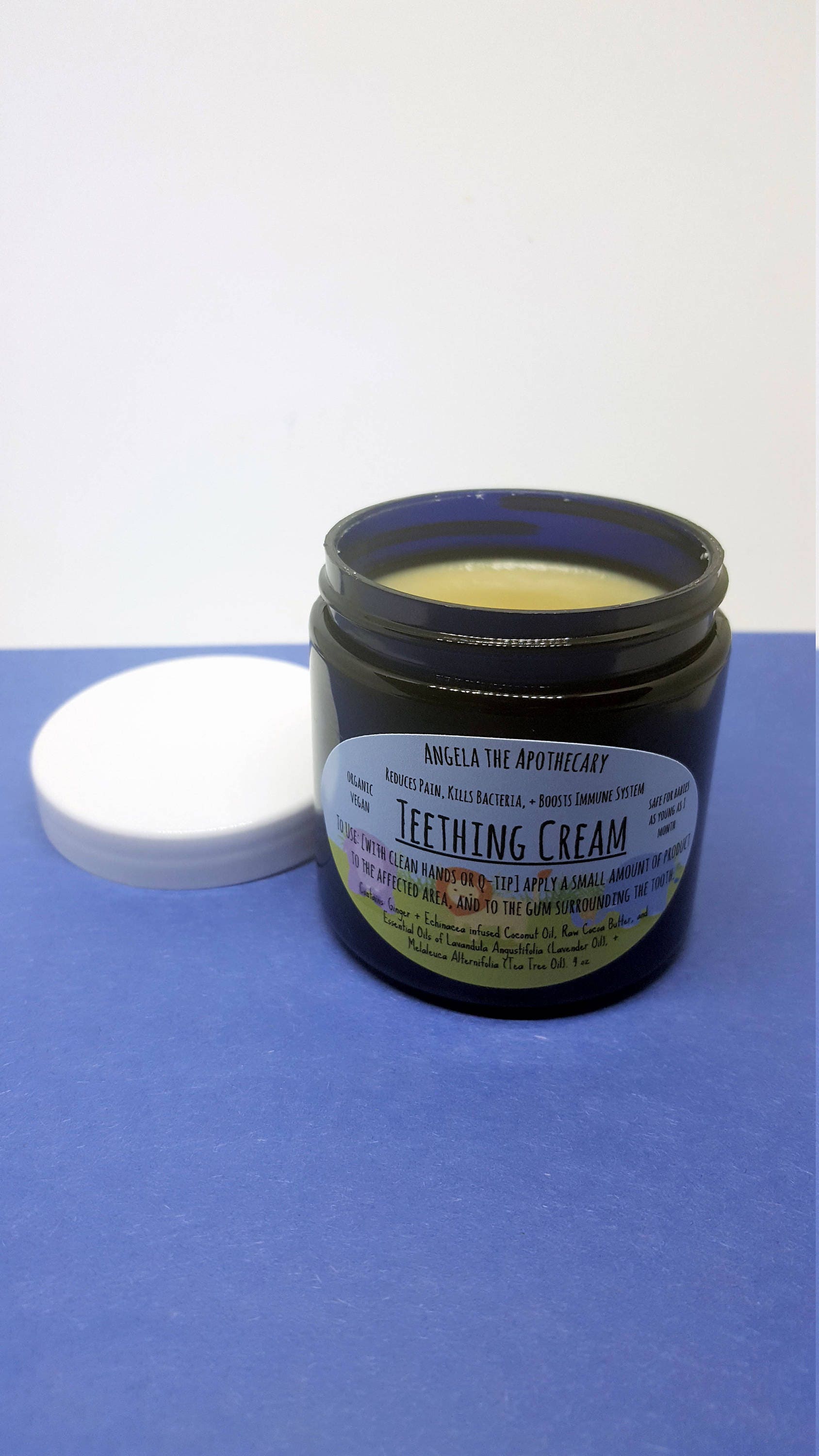 Organic Vegan Teething Cream Toothache Relief Teething