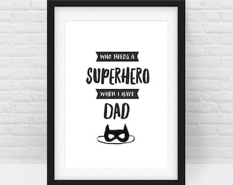 Superhero dad | Etsy Dad Superhero Quote