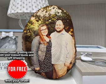 I Love You To The Moon And Back, Photo On Wood, Long Distance, Long Distance Boyfriend Gift, I Love You To The Moon And Back Frame