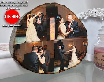 Photo collage, 1st Anniversary Gift, Photo On Wood, 1st Birthday Gift, 1st Anniversary Gift For Husband, 1st Anniversary Gift For Couple