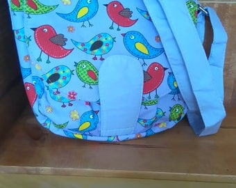 shoulder cross body bag colourful birds