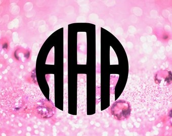 Circle monogram font svg, circle monogram svg, svg files for cricut silhouette, cricut, silhouette, svg cut file