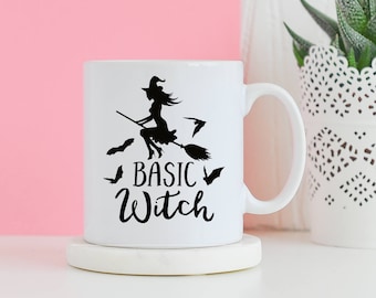 Basic Witch Mug - Love mug, Gifts for him, Novelty mug, Unique mug, Housewarming gift, Halloween gift, Gifts for her mugs