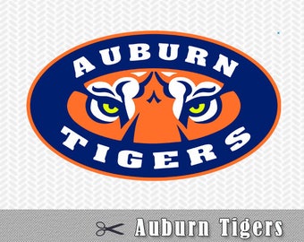 SVG PNG Auburn Tigers University Layered Logo Vector Cut File Silhouette Cameo Cricut Design Template Stencil Vinyl Decal Tshirt Transfer