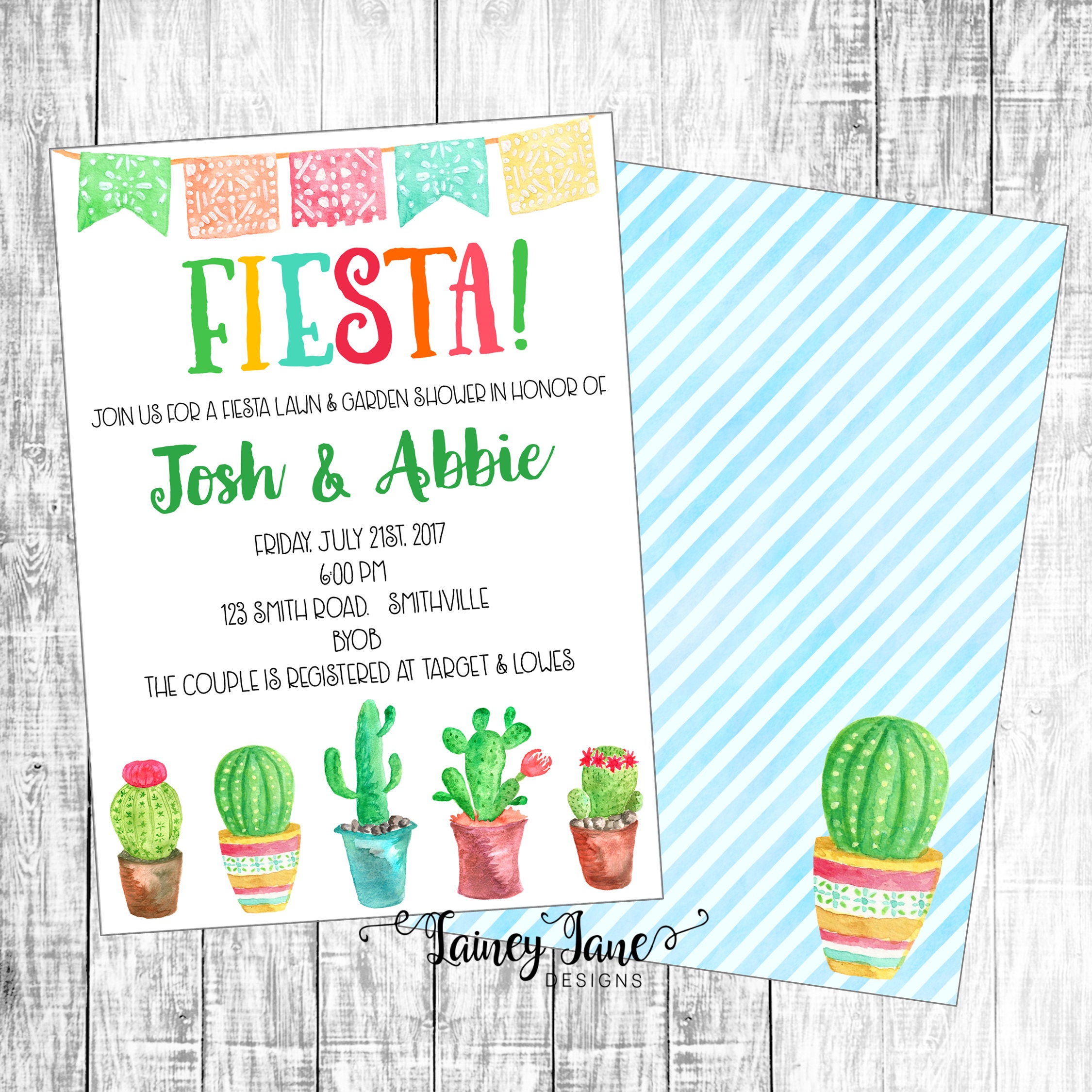 Fiesta Couples Shower Invitation Couples Shower Invitation