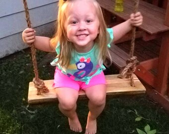 22 Inch Children's Log Rope Swing