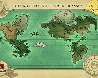 super mario odyssey world map selection
