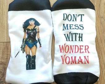 Don't Mess With Wonder Woman Short Socks