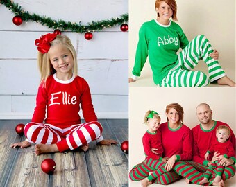Christmas Pajamas- Personalized Christmas Pajamas, Monogram Christmas Pajamas, Family Christmas PJs, Matching Pajamas, Christmas, Pajamas