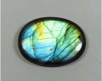 Spectrolite labradorite loose. Natural Labradorite cabochon. 39x30 mm. Blue Labradorite Gemstone. blue flash labradorite jewelry use LBD-963