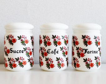 White Kitchen Jars kitchen canisters | etsy White Kitchen Jars kitchen canisters | etsy