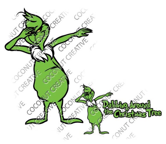 Download Dabbing Grinch SVG Dab Around The Christmas Tree svg dxf eps