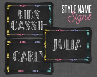 Lularoe Cards, Lularoe Signs, Lularoe Style Name Cards, Size Cards - Chalkboard, Lularoe Black