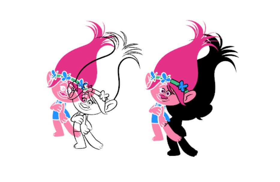 Download SVG DXF Princess Poppy Trolls cut File Cricut Silhouette