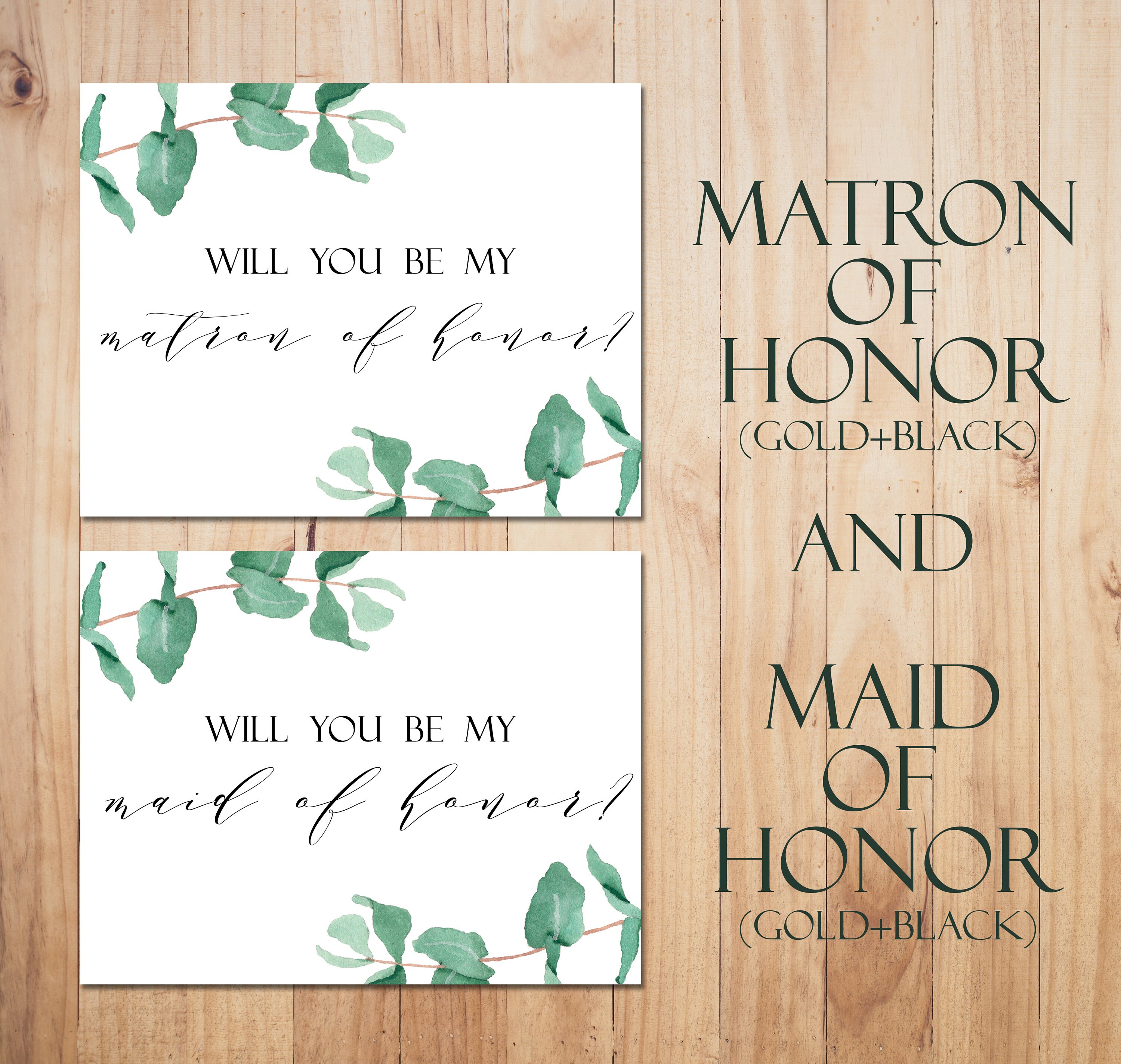 Will You Be My Matron Of Honor Card Printable Maid Of Honor