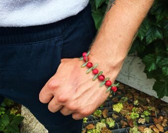 Punk rock Pink Seed Beads & Czech glass