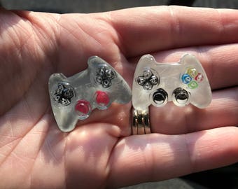 Mini Xray Markers Game Controller Customized with 2 Initials White/Gray