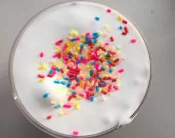 Cake Batter Ice Cream Slime - Fluffy Clay Slime
