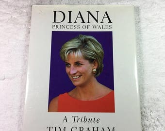 ON SALE Diana Princess of Wales: A Tribute book by Tim Graham / Welcome Rain Books ©1997 / fashion icon / British royal family / Princess Di