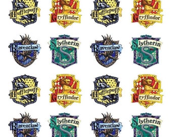 24 x Harry Potter Crest Crests edible rice fairy paper cupcake cake toppers edible decoration Stand up Harry Potter Crest