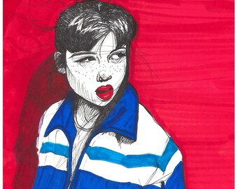 Red Print 8x10