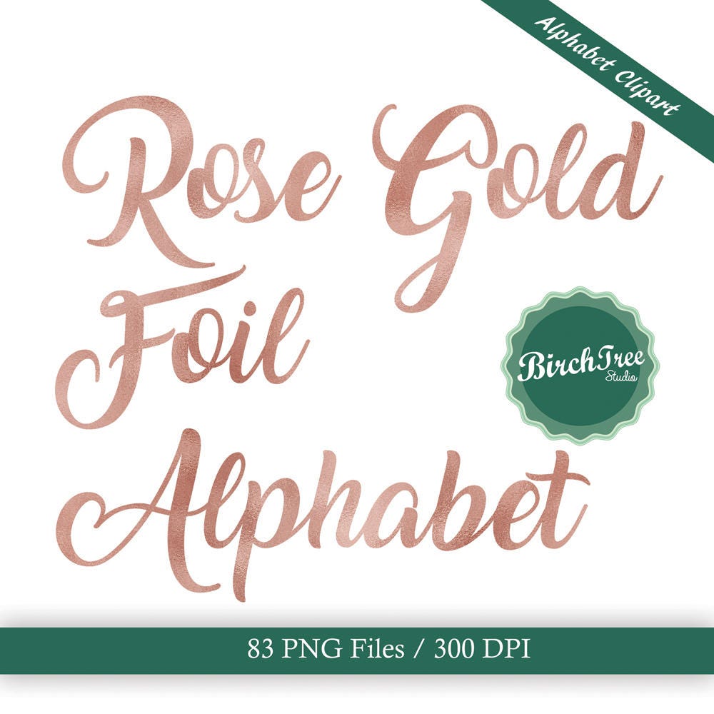 rose gold foil alphabet rose gold sparkle letters rose gold