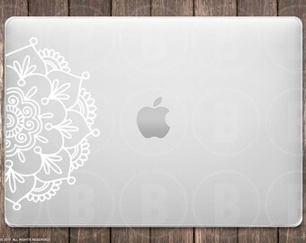 Mandala Decal - Mandala Sticker, Half Mandala Sticker, Laptop Decal, Laptop Sticker (ST0016)
