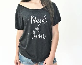 Bridal Party Shirts, Bride Shirt, Bridesmaid Shirt, Maid of Honor Shirt, Bachelorette Party Shirts, B