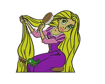 Rapunzel Embroidery Design, Tangled Embroidery Design, Disney Princess Embroidery Design, Baby Embroidery Design, Girl embroidery