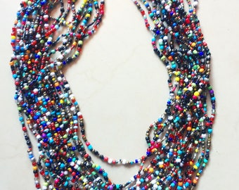 Multicolor Seed Bead Necklace