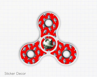 Star Wars, R2D2, Death Star, Fidget Spinner Sticker Decal, Fidget Toy, Hand Spinner, Stress Toy
