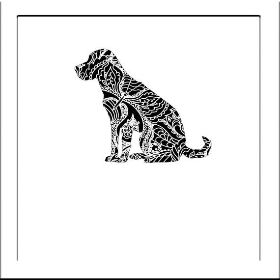 Download Labrador Retriever Papercut Template Dog - Svg Paper Cut Templates Stencil Line Art Henna ...