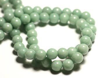 10pc - stone beads - Jade balls 8mm Green light Amande Pastel - 8741140016101