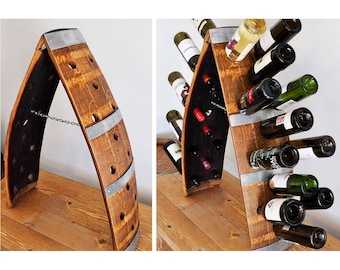 Barrel Stave Wine Rack, 24-bottle