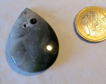 Orbicular ocean - ref42038 - pierced - 38x27x5mm Jasper