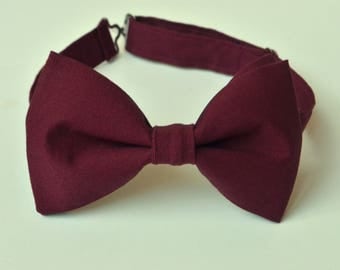 Burgundy Bow Tie-Wine Bow Ties-Mens Bow Tie-Kids Bow Tie-Maroon Bow Tie-Adult Bow Tie-Groomsmen Bow Ties-Wine Ring Bearer Bow Tie-Kid Bowtie