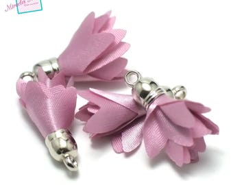 4 tassels "cluster" 28 mm satin rose