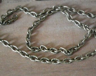 X 3 meters of chain link has engraved 3mm antique bronze♥