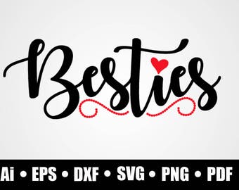 Download Best friends heart svg | Etsy