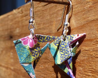 Origami fish earrings