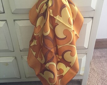 Vintage Unmarked Acetate Scarf