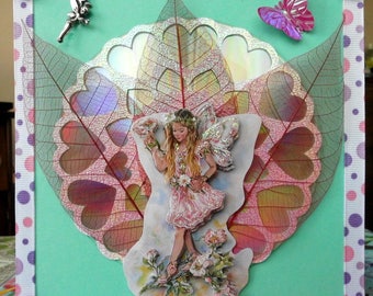 flower fairies on CD and heart cut 3D card