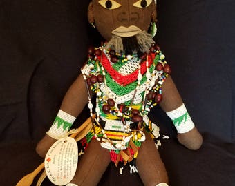 South African Beaded Doll