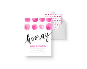 pink dot party invitation
