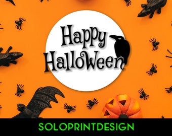 SVG Cut File Halloween Raven (Crow) | Cutting Cricut Silhouette DXF Png Eps Pdf | Card Making Party Decorations Gifting DIY Printmaking