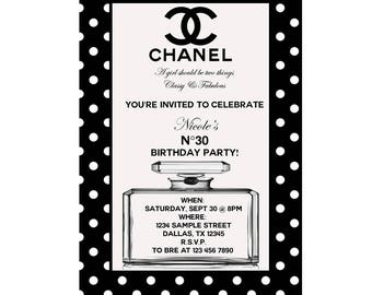 Chanel invitations | Etsy