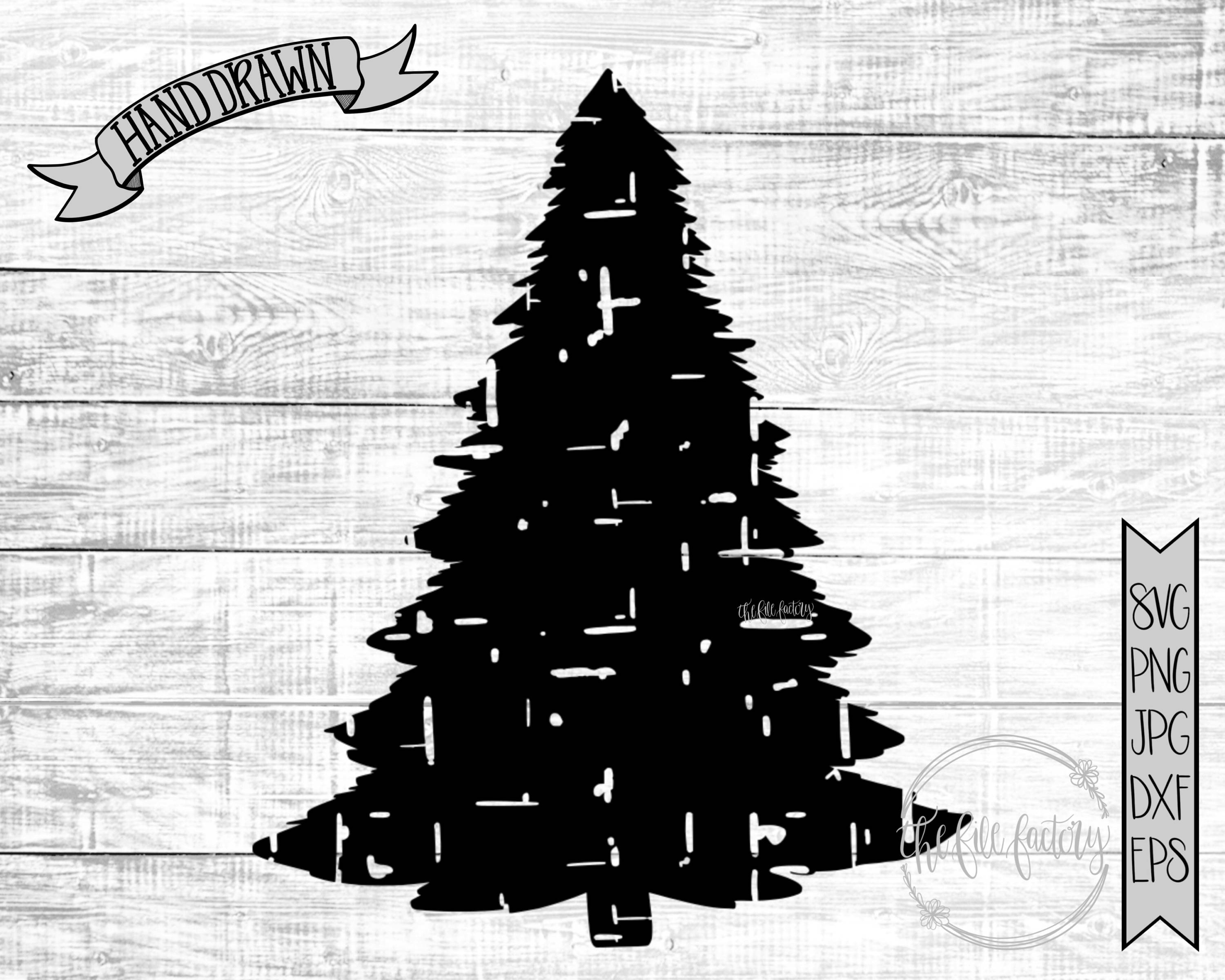 Download Distressed Christmas Tree - Rustic Christmas Cut & Print ...