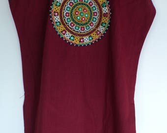 White - Kutch Embroidery Handwoven Silk x Merino Woolen Shawl 34