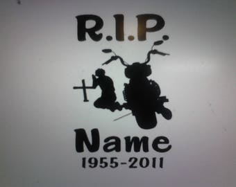Motorcycle rip decal | Etsy