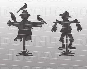 Gardening SVG File,Scarecrow SVG File,Farming SVG File-Vector Clip Art for Commercial & Personal Use-Cricut,Cameo,Silhouette,htv,Vinyl